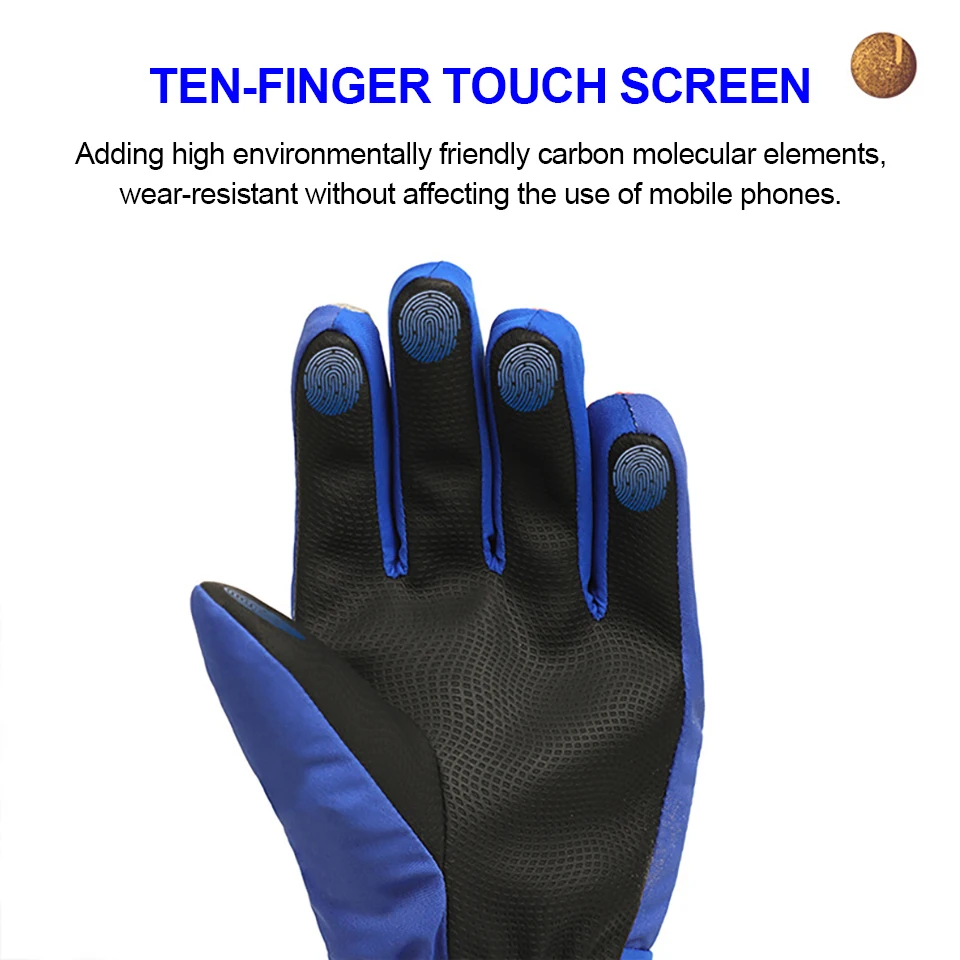 GOBYGO 1 زوج قفازات الشتاء للأطفال رائد الفضاء الكرتون الأطفال نسخة خمسة أصابع الدفء الدراجات يندبروف قفازات التزلج #5