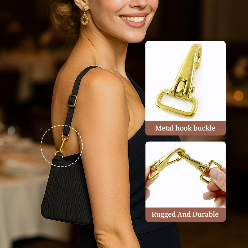 

1-5Pcs Solid Brass Buckle Carabiner Clip Bag Strap Snap Hook Keychain Hanger Handbags Chain Trigger Clasp Hardware Accessories