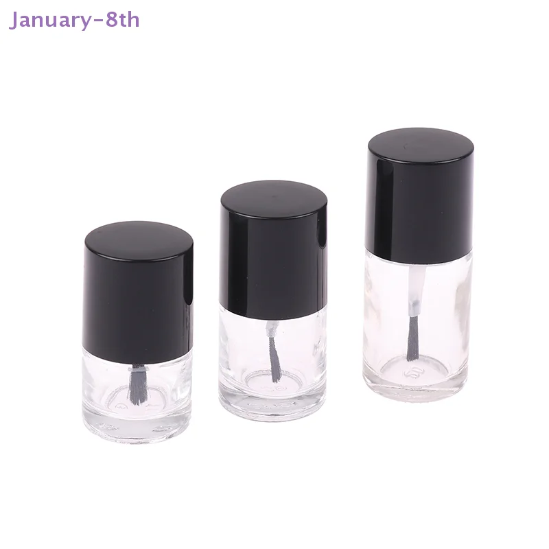 Bouteille de Verhéritage à Ongles AfricNail en Verre Transparent avec Brosse, Accessoire Cosmétique, 5/10/15 ml