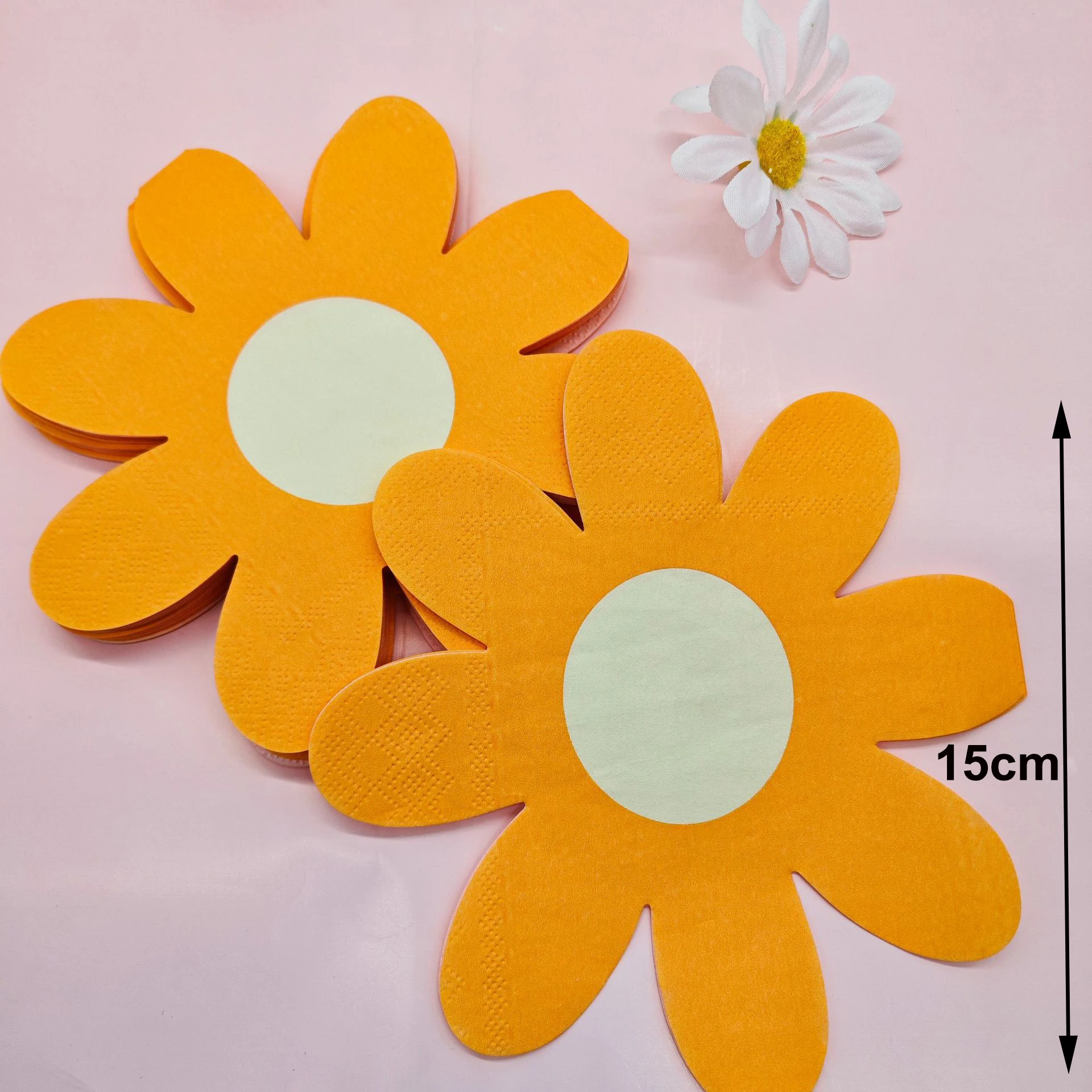 20-100 stücke Blume Papier Servietten Einweg Gänseblümchen Rosa Blume Papier Servietten Baby Dusche Geburtstag Party Geschirr Dekor Liefert – Detail 4