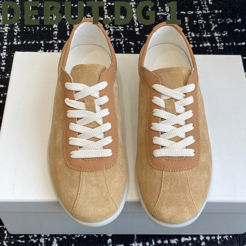 2025 New Unisex Retro Training Shoes, Suede Upper & Lambskin Lining, Breathable Lace-Up Casual Sneakers