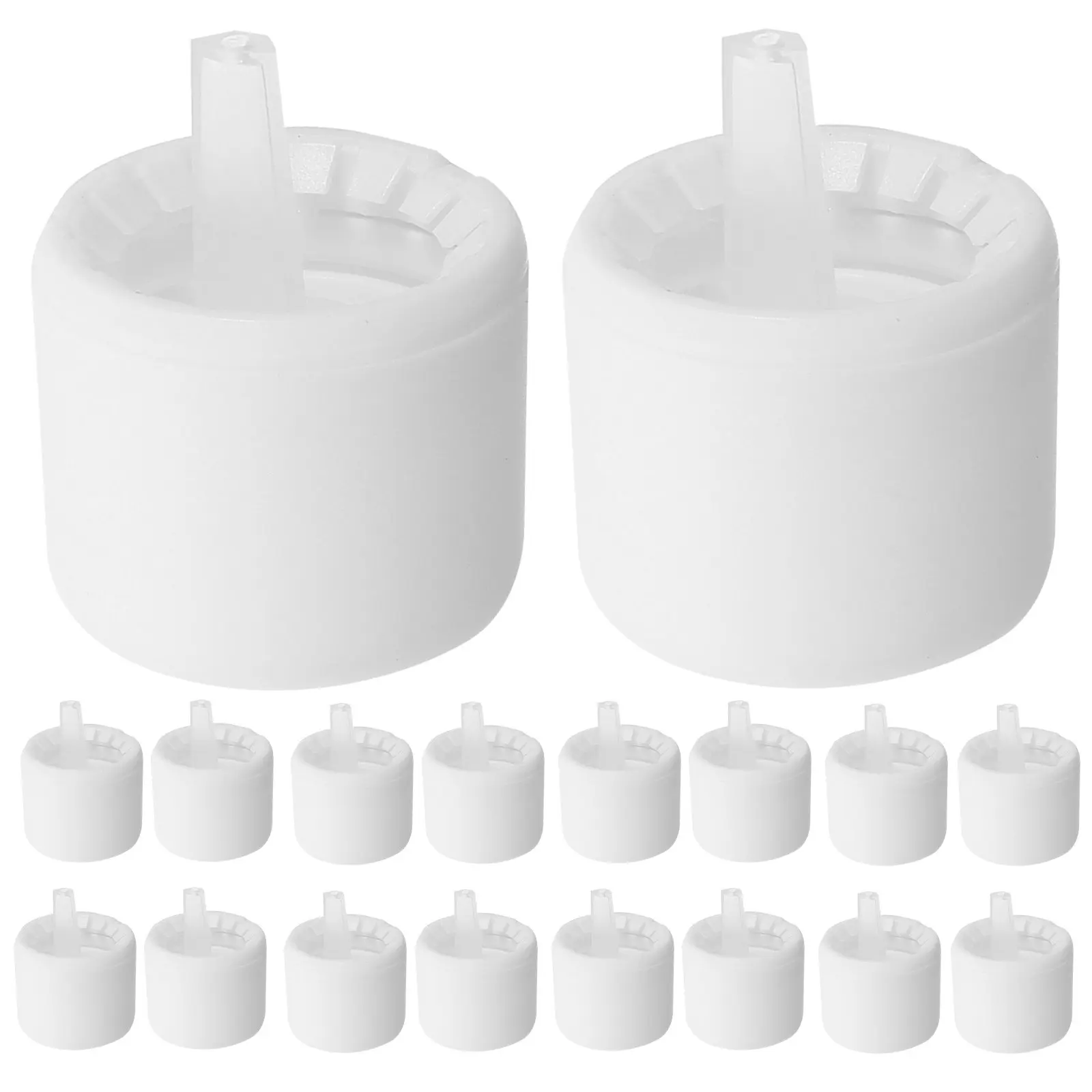 

20Pcs Essential Oil Dropper Caps Matte White Childproof Tamper Evident Leakproof Sealing Cap for Glass Bottle Precision Thread