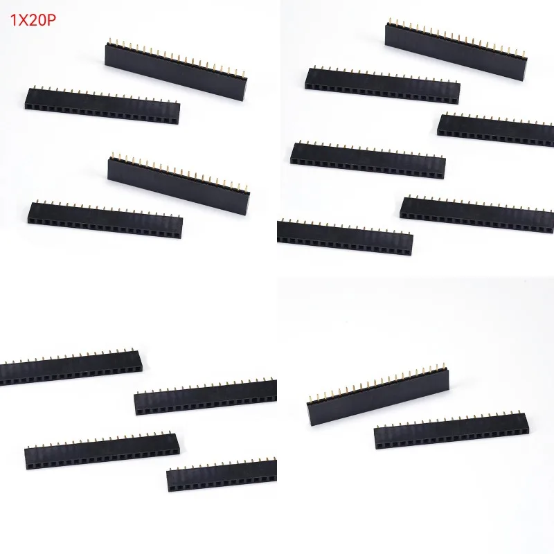 Image of 10 Stück 20-polige 2,54-mm-Einreihige Buchsenleiste Gerader Steckverbinder für Arduino 1x20