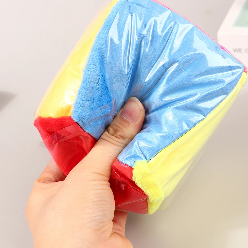 Einst eck karte Quadrat Plüsch tier 10cm Würfel Plastikfolie Schwamm Würfel Kinder Erleuchtung Lehrmittel mehrfarbige Spiel würfel