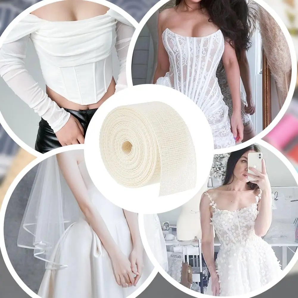 Clothing Accessories Fishbone Hem Lining Wedding Dress Chiffon Skirt  Clothes Hem Shirt Fishbone Lining Diy Ponytail Lining 3/5m - AliExpress 15