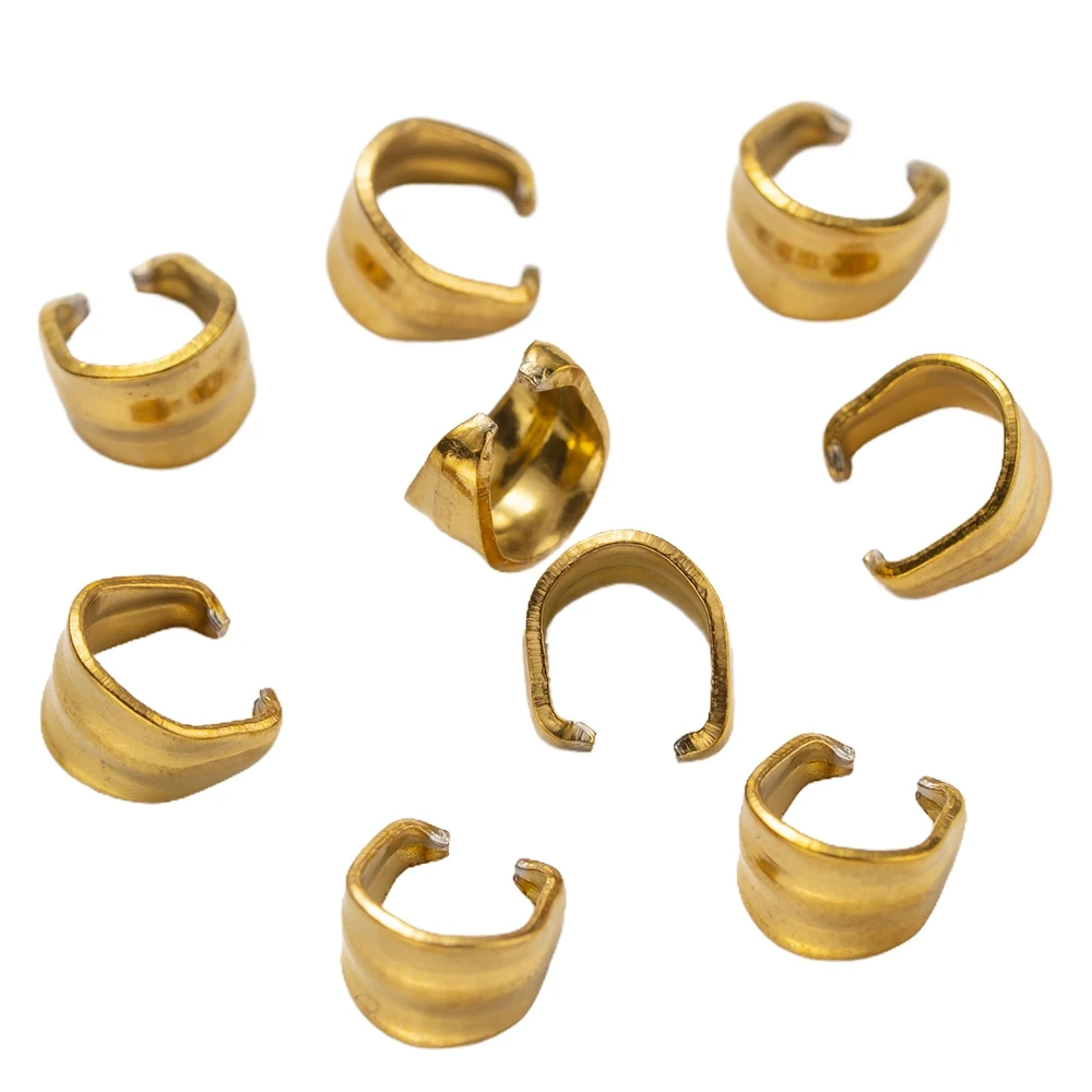 20/100 unids/lote de abrazadera colgante de collar de acero inoxidable, hebilla de semilla de melón para abalorios DIY, cierres de Color dorado, accesorios para hacer joyas