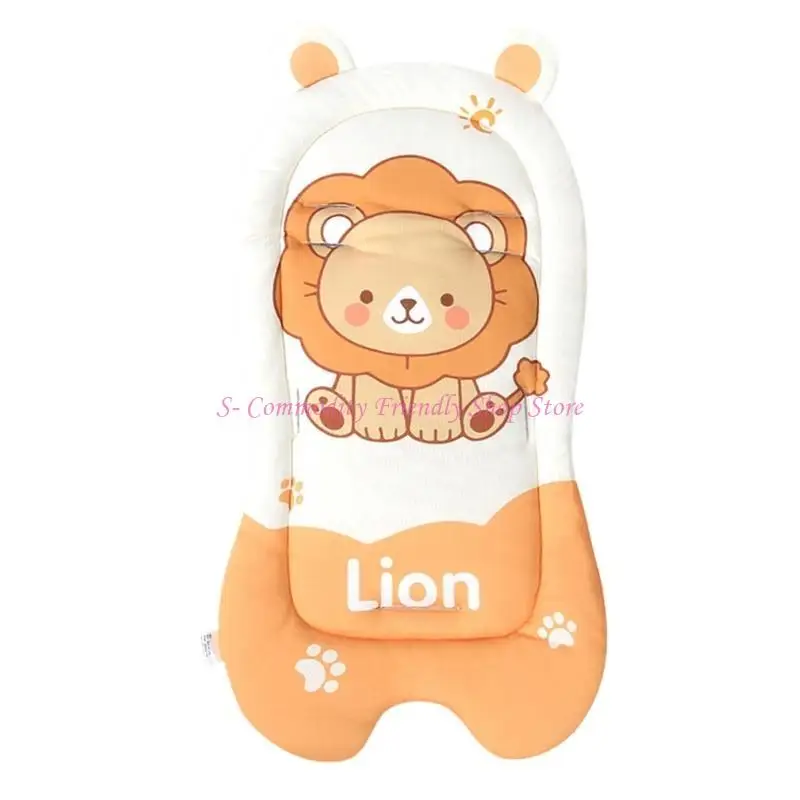 85AE Cartoon Baby Strollers Cushion Soft Comfortable Infant Carseat Pad Toddler Cart Mat for Dinning Chairs Pushchairs