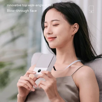 학생용 미니 걸이식 목 선풍기, 3 단 속도 조절 가능, 휴대용 USB 충전식, 리프리스 여름 에어 쿨러, 도매