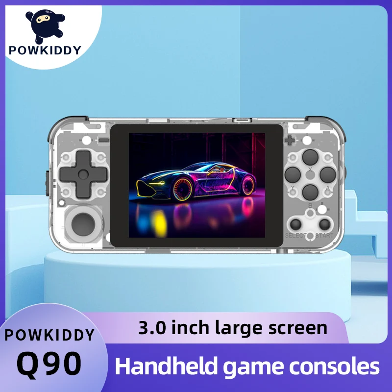 

POWKIDDY New Q90 64GB Retro Handheld Video Game Console 3.5 "HD Screen Portable Players Children Gift Toy 15000 Classic Gaming