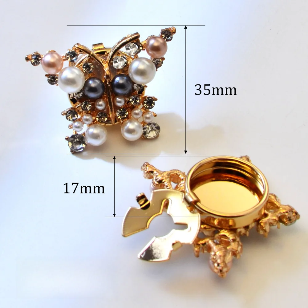 Vintage Pearl Rhinestone Button Cover Multi-style Decorative Buckle Light Luxury Transformation Accessories for Shirt Neckline