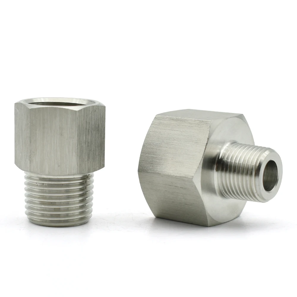 BSP Internal Thread To External Thread 304 Stainless Steel Reducing Hexagonal Pipe Joint Conversion High-voltage Connector