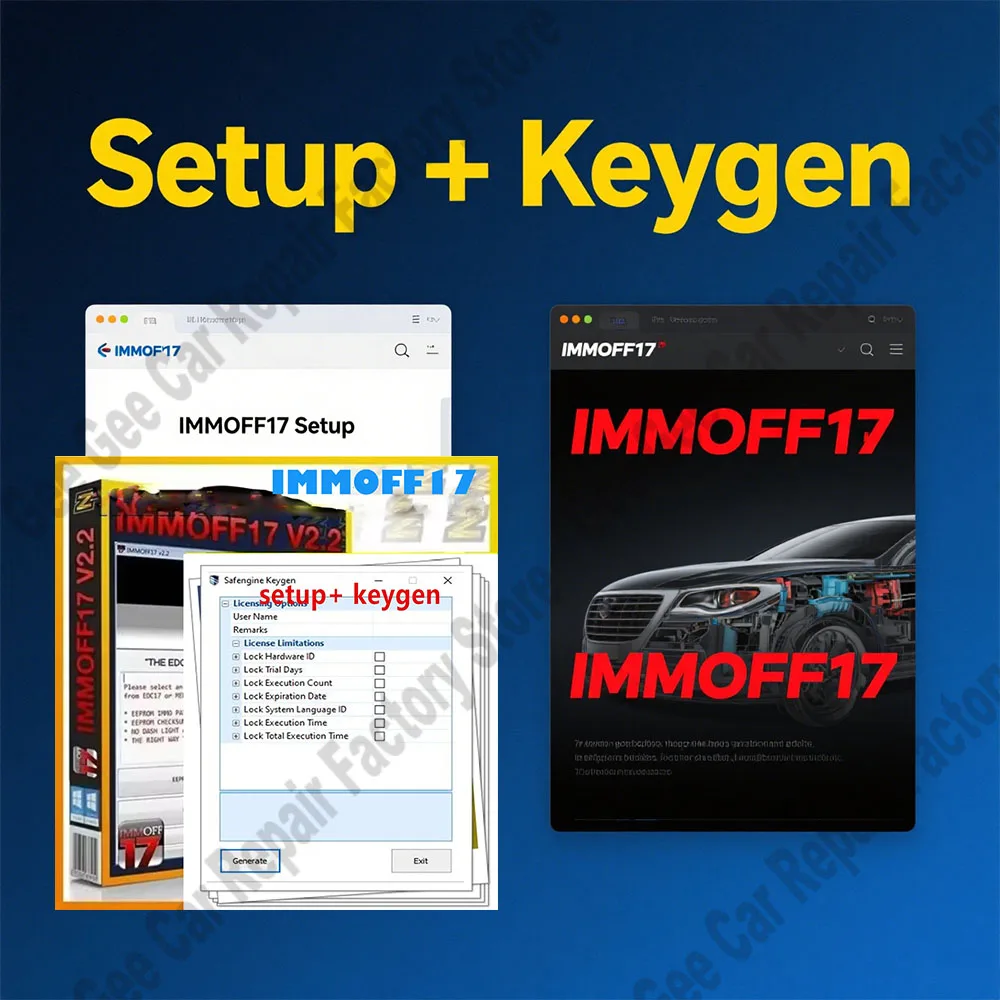 

New IMMOFF17 Software para automóvil EDC17 MED 17 Immo Off Ecu Función de programa EEPROM IMMO PATCH Corrección de control para