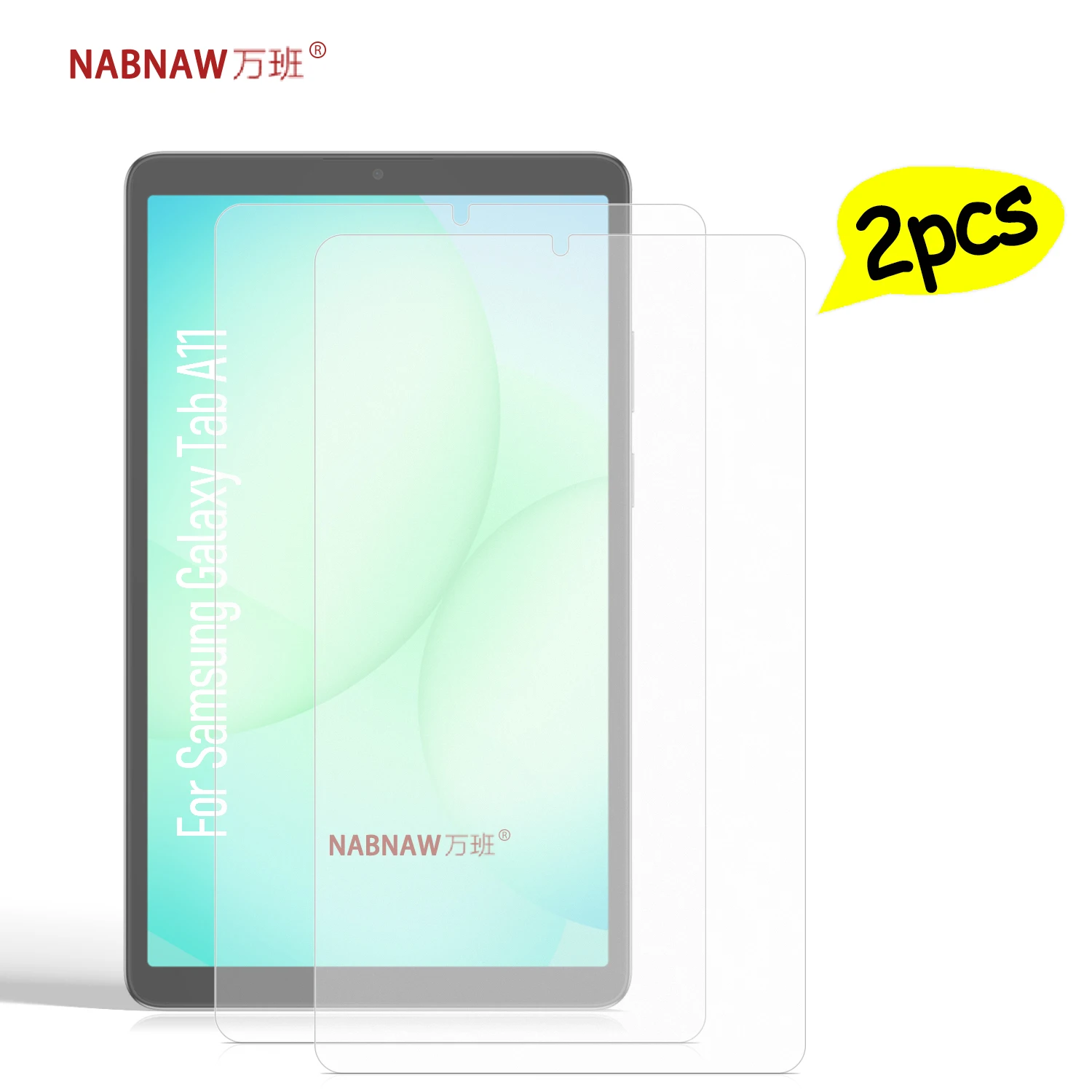 

2 Pieces Full HD Tempered Glass Film Screen Protector For Samsung Galaxy Tab A11 8.7-inch Wifi LTE PC Scratch Proof Cover