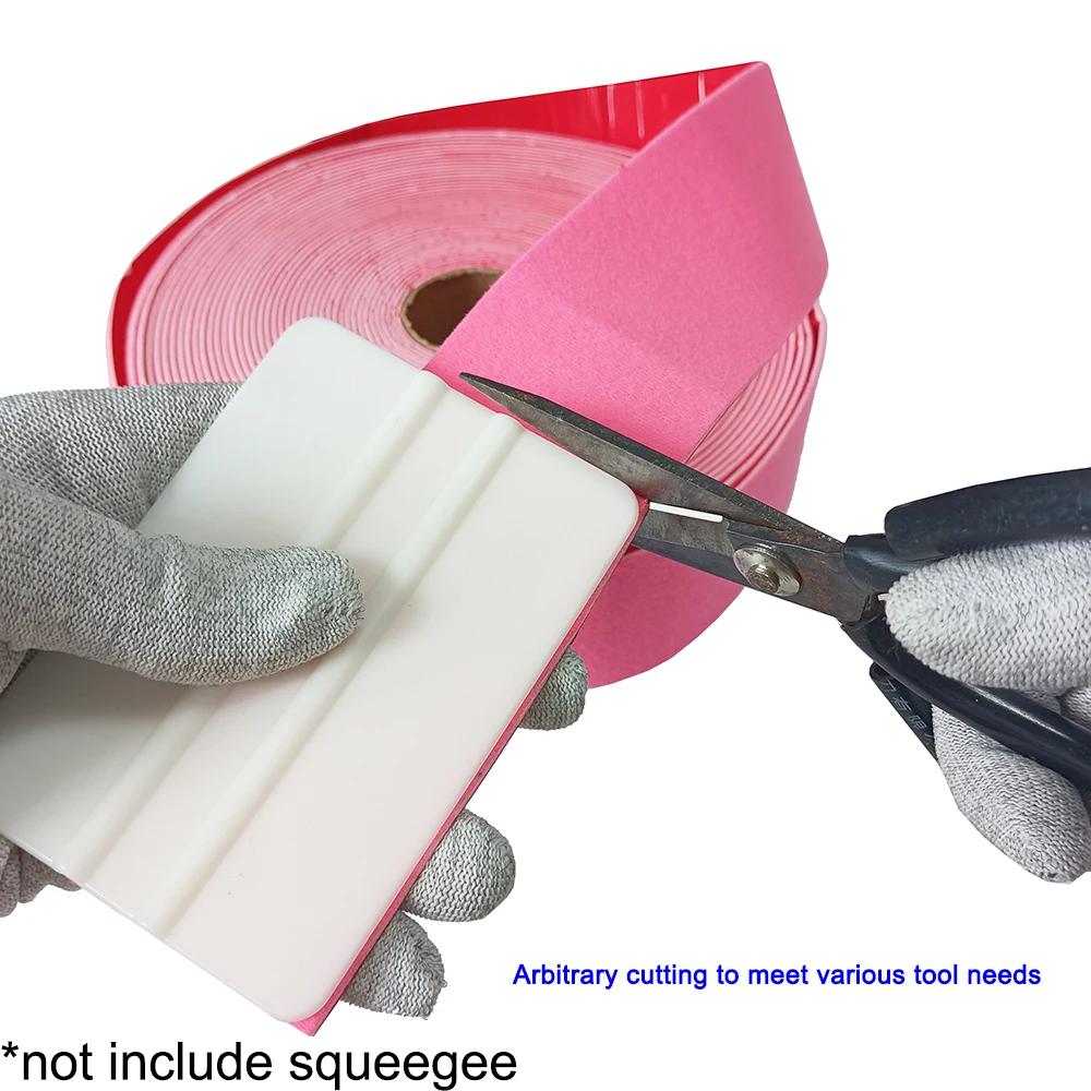 3cm*15m Soft Felt Cloth Edge for Vinyl Squeegee Car Wrap Window Tint Tool No Scratch Protect Buffer Patch Self Adhesive Edge