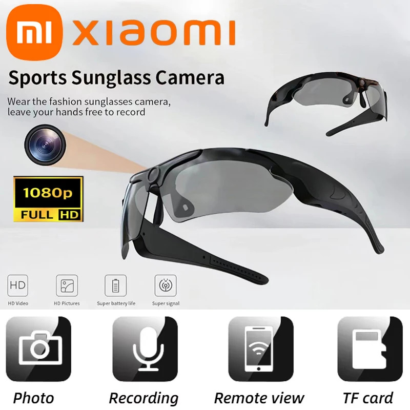 

Xiaomi 1080P HD камера умные очки мини-камера уличный велосипед мотоцикл DVR видеонаблюдение портативный рекордер очки хит продаж