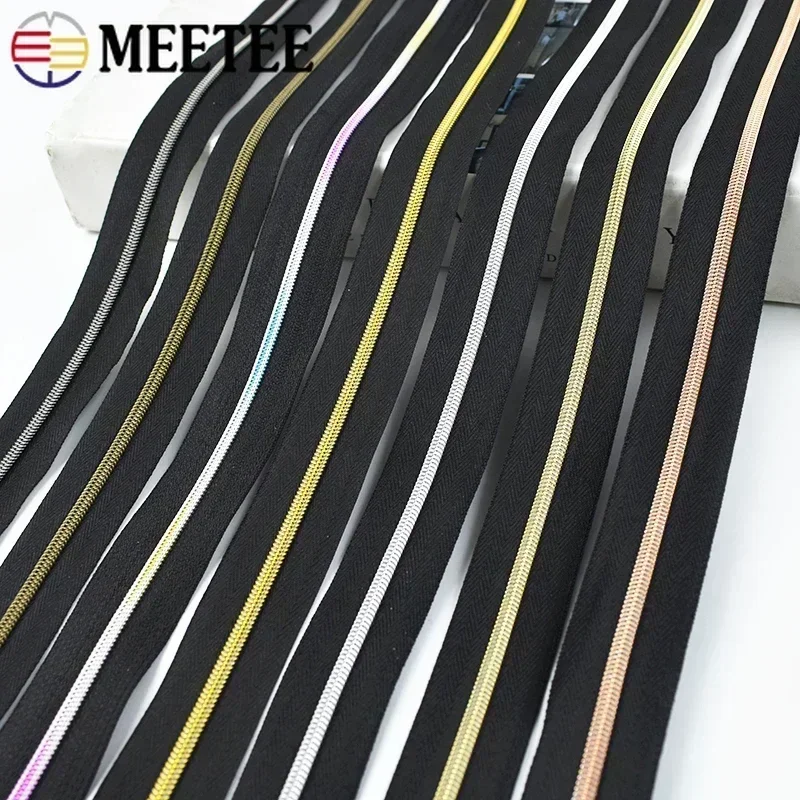 2-10Meters 3# 5# Nylon Zipper Tape By Meter Coil Plastic Zip Roll Bag Clothes Purse Sewing Zips Repair Kit Accessories