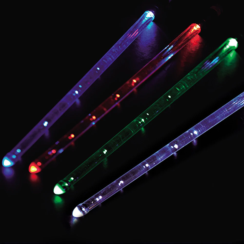 LED Light Up Drumsticks 15-kleurveranderende Glow In The Dark Drumsticks LED Light Up Drumstokken Oplaadbare Jazz Drumstokken