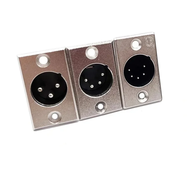 

5/20/100PCS 3,4,5 pin Male/Female Metal XLR Audio 3-core Microphone Speaker Panel Mount socket Connector