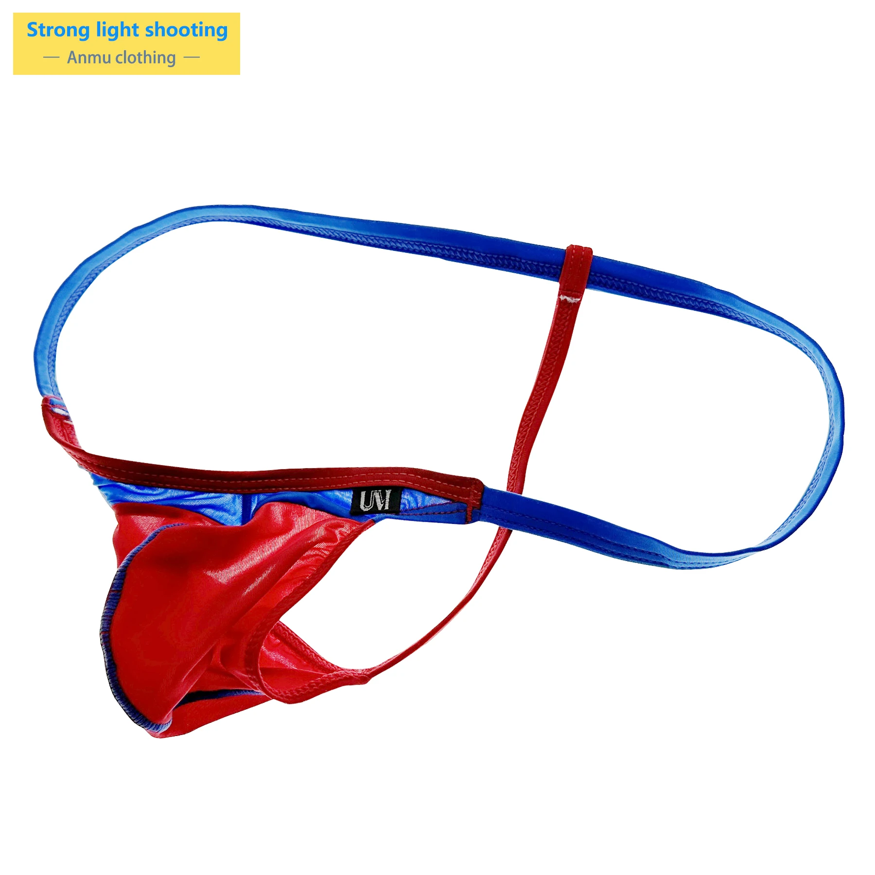Men's Cool Silk Nylon Low Waist Thongs Underwear Sexy G-String Pouch Gay Men's Underwear Comfortable Breathable Briefs