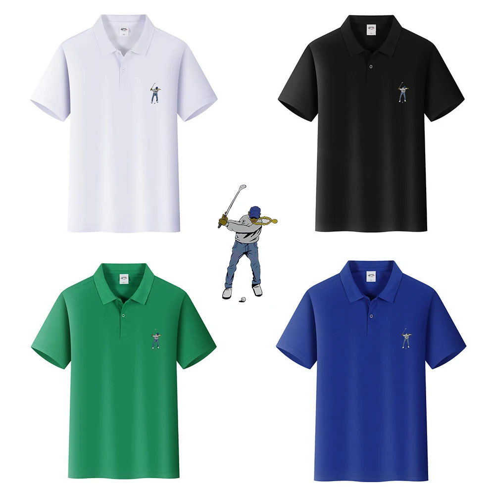 2024 New Golf Polo Shirt Fashion Brand Men\'s and Women\'s Breathable Golf Short Sleeved Shirt Golf Wwear