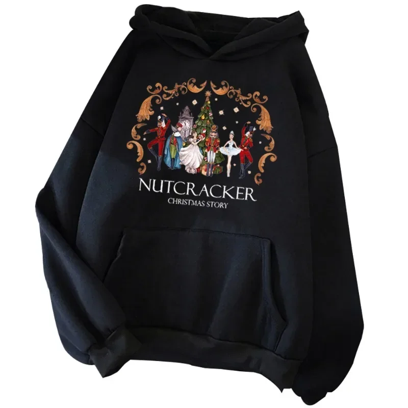 Nutcrackers Christmas Story Hoody Christmas Oversized Sweatshirt Women Christmas Pullover Tops Hoodies Streetwear