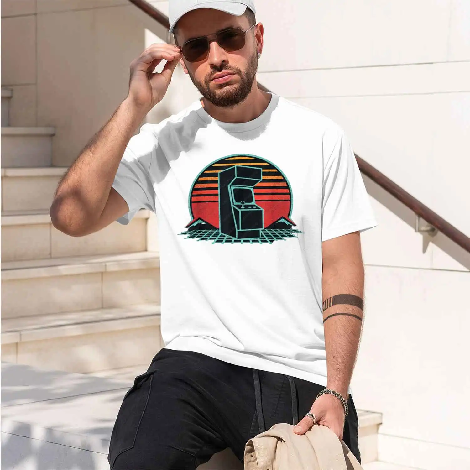 80s 90s Video Game Retro Vintage Cl Arcade T-Shirt Streetwear Men Clothing Vintage T Shirt Hombre Aesthet 2026 New Model Short-s