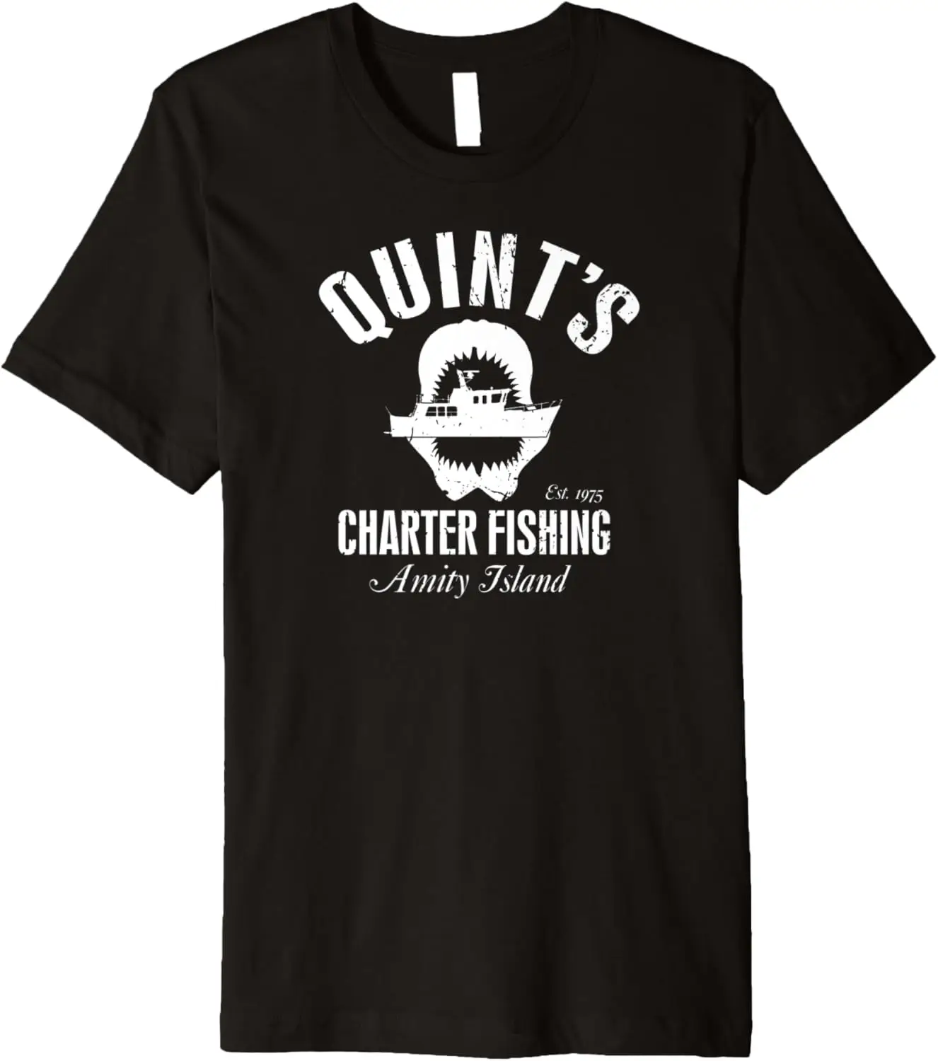 

DISTRESSED QUINT'S CHARTER FISHING GREAT WHITE SHARK BOAT