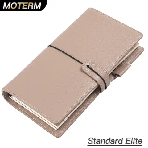 Moterm Traveler Notebook Refillable Planner Cover - Regular Standard Size Genuine Leather Organizer, Elite Travel Journal Diary