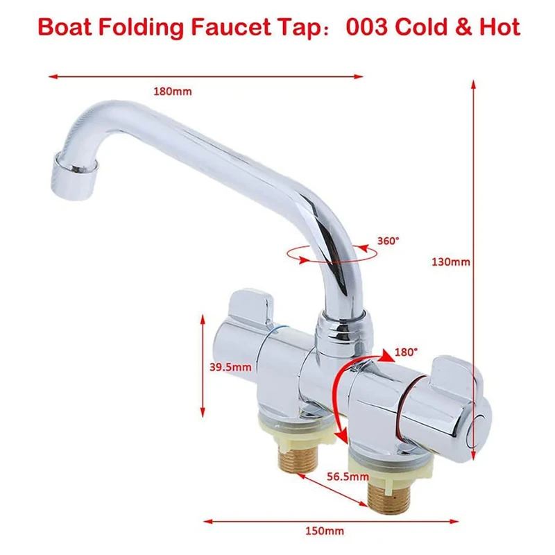 Kitchen Faucet Rotating RV Faucet High-End Kitchen Faucet For Camper Recreational Vehicle Motor Home Travel Trailer 003