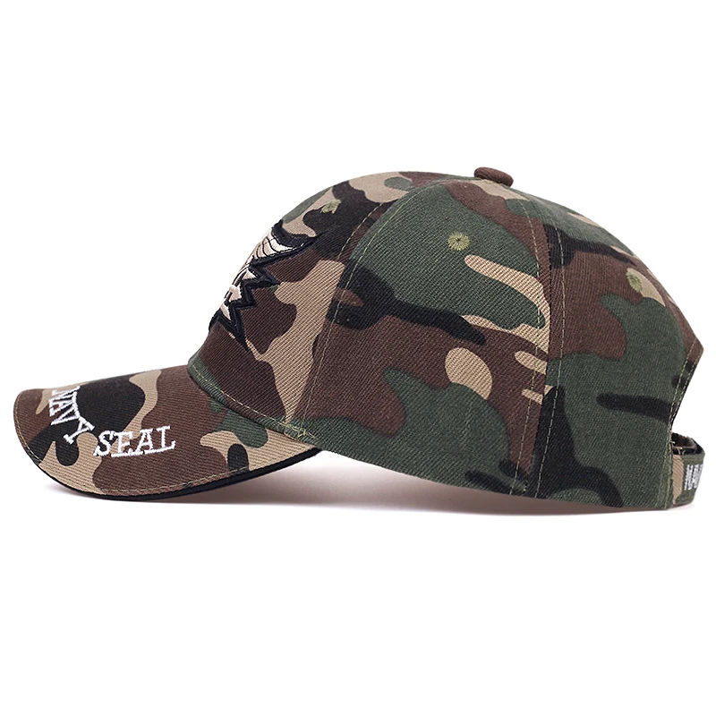 Unisex Seal Assault Team Baseballkappen mit Stickerei, für Frühling und Herbst, verstellbare Freizeithüte für den Außenbereich, Sonnenschutzhut – Detail 6