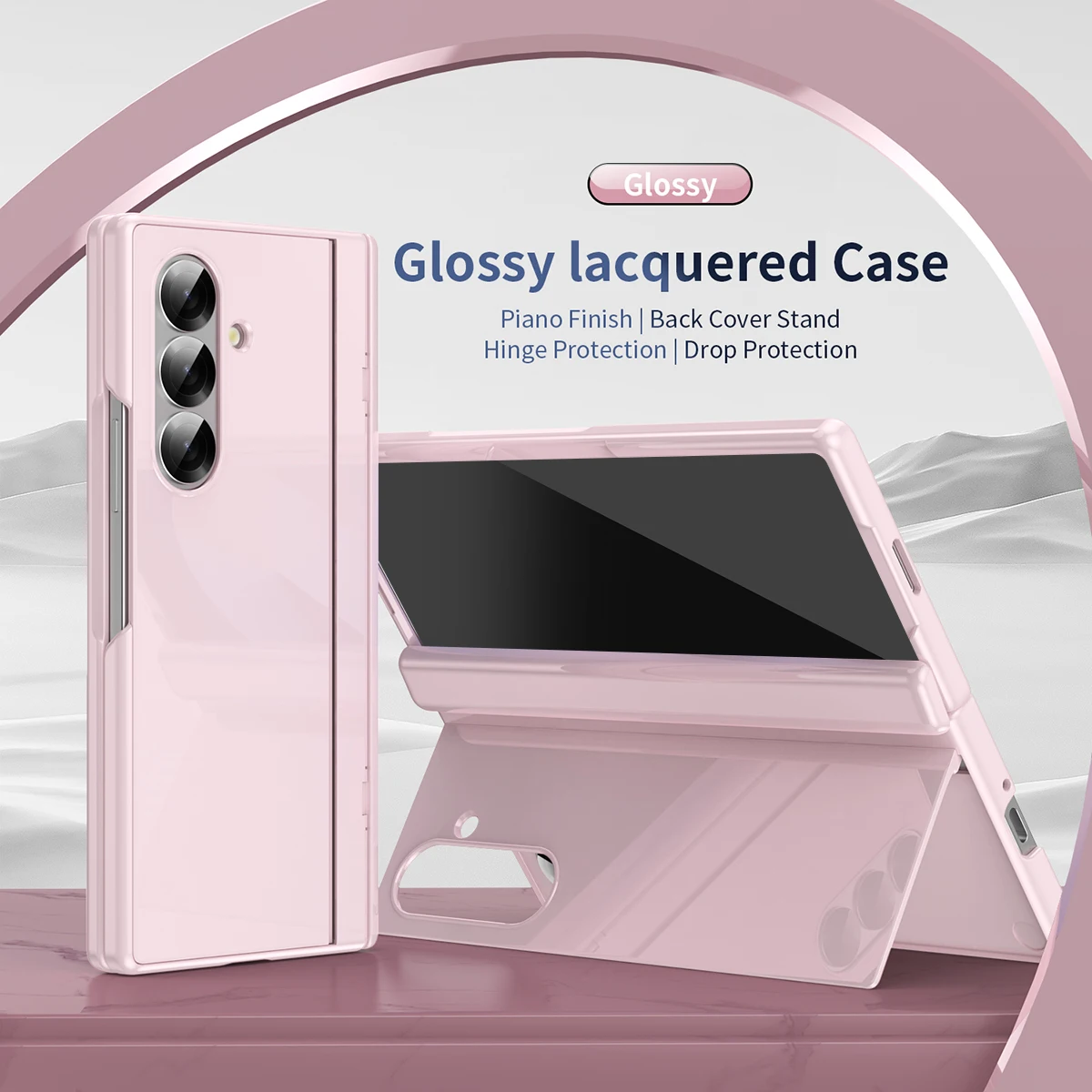

Лаковый щиток — глянцевая отделка для Samsung Galaxy Z Fold 7, 6, 5, 4, 3, со стеклянным экраном, защитная пленка, шарнир, защитная полное покрытие