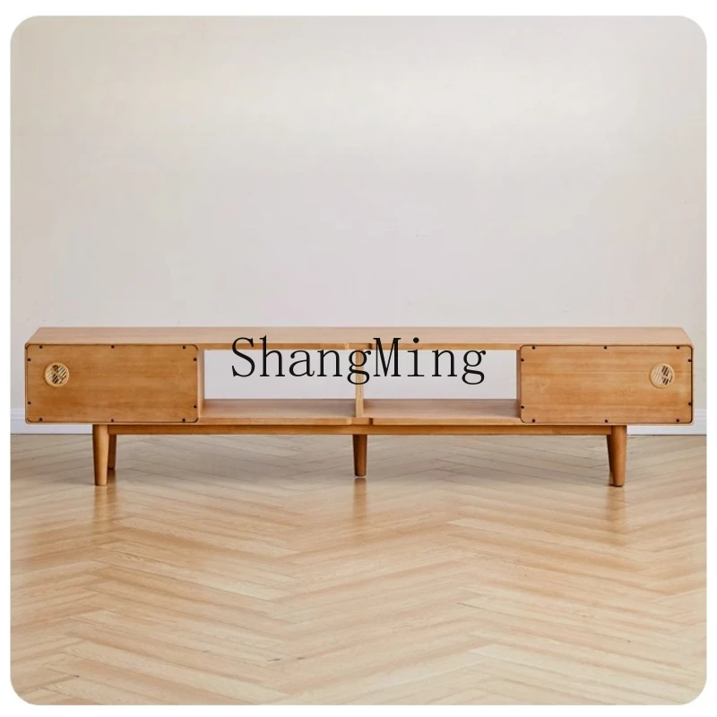 

SM new solid wood TV cabinet household simple floor locker living room TV cabinet