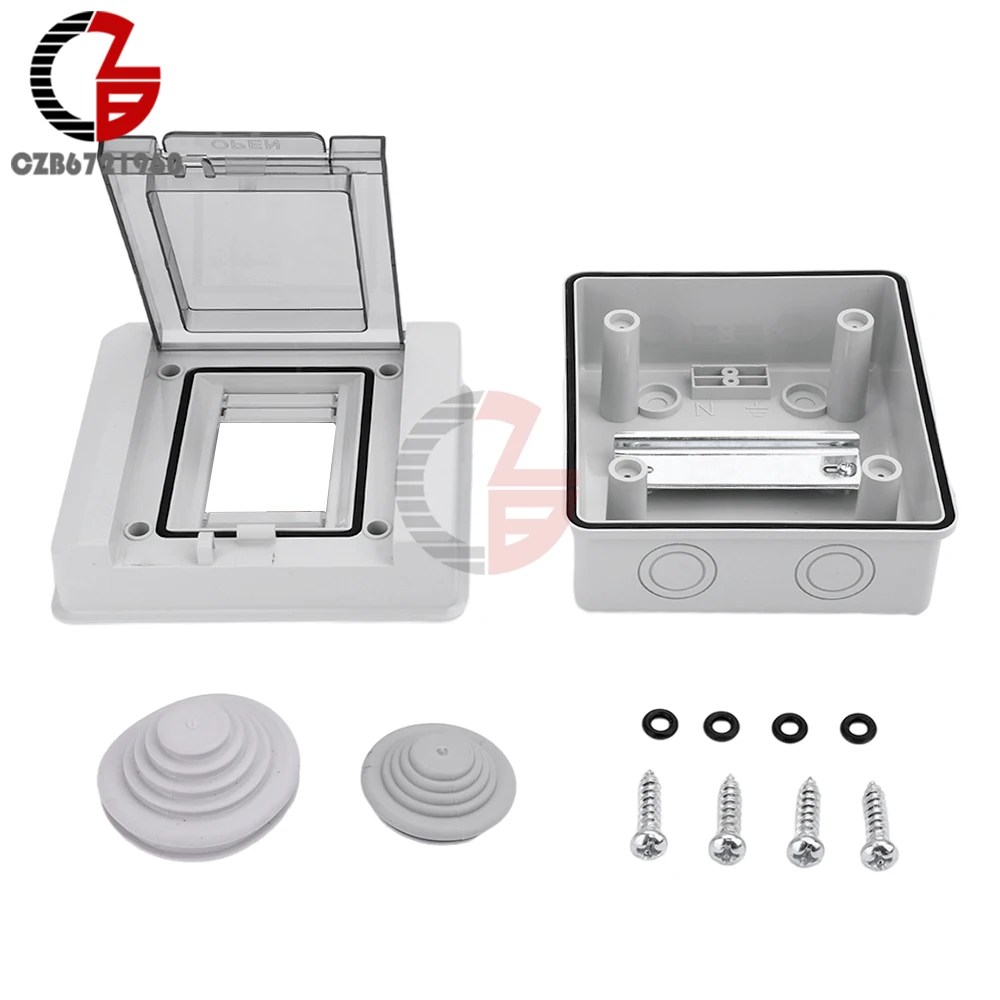 5/8/12 Ways HT Series Junction Box IP65 Waterproof Distribution Box PC Plastic Outdoor Electrical Distribution Protection Box