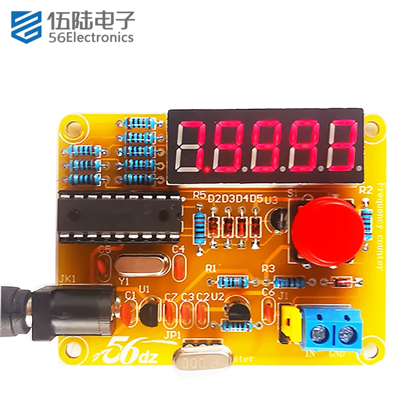 DIY Electronic Kit Frequency Counter Tester Digital Crystal Counter 1Hz-50MHz High-Meter Oscillator Tester with Shell