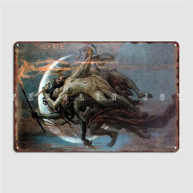 Hecate Maximilian Pirner Metal Sign Wall Mural Wall Wall Decor Printing Tin Sign Poster