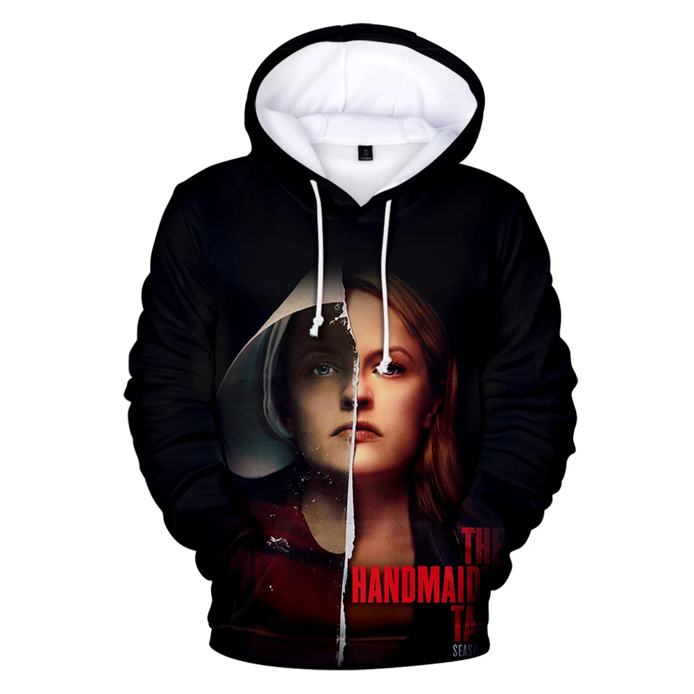 Handmaid's Tale Hoodie uniseks sweter bertudung Pria Wanita lengan panjang baju 3D televisi Amerika baru