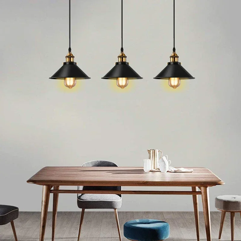 Plafonnier Industriel Rétro Suspendu au Design Vintage, Luminaire Décoratif d'Nik, Idéal pour un Loft, un Salon ou une Salle à Manger, 27