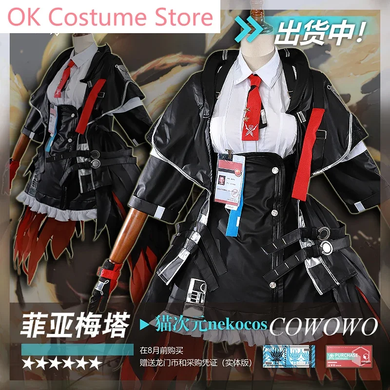 Anime! Arknights Fiammetta Battle Suit Lovely Uniform Cosplay Costume Halloween Carnival Party Role Play Outfit Women