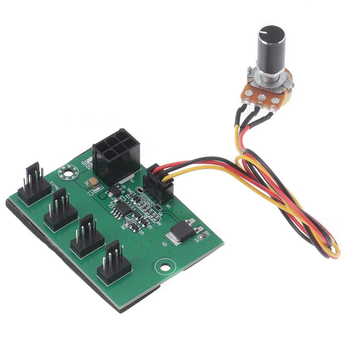 Корпус компьютера DC12V Майнер Контроллер скорости вентилятора 4-канальный концентратор вентилятора ШИМ Мощный контроллер вентилятора 6-контактный источник питания