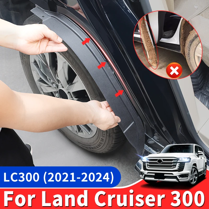 Suitable for 2021-2024 Toyota Land Cruiser 300 LC300 rear wheel fender lining modification accessories tuning 2024 2022 2023