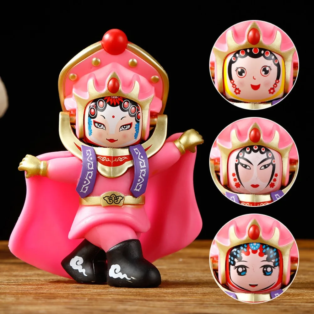 Face Change Opera Face Changing Doll Interactive Traditional Face Changing Toy Sichuan Opera 4 Facial Opera Face Makeup Toy