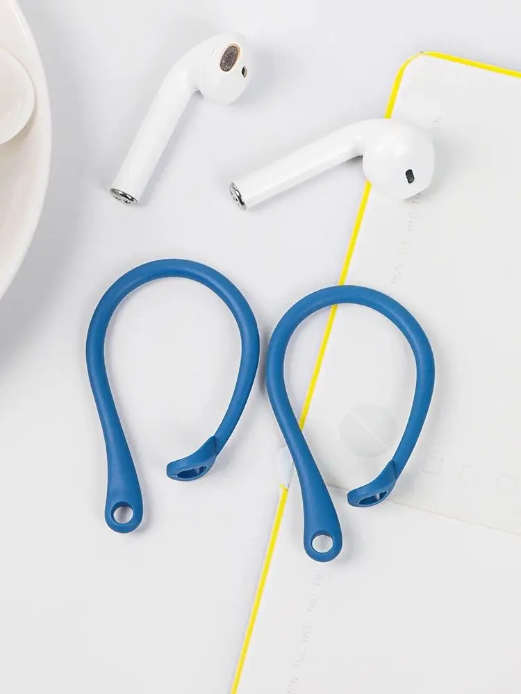 Crochet d'oreille anti-perte en silicone pour Apple AirPods 1, 2, 3 Pro, crochet d'oreille anti-chute, écouteurs sans fil, noir, sport, mode, 1 paire
