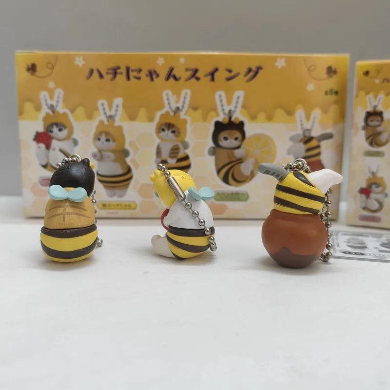 New Mofusand Bee-themed Blind Box Series: Bee Cat Anime Figurine, Cute Doll, Handmade Model, Decorative Toy, Children's Gift