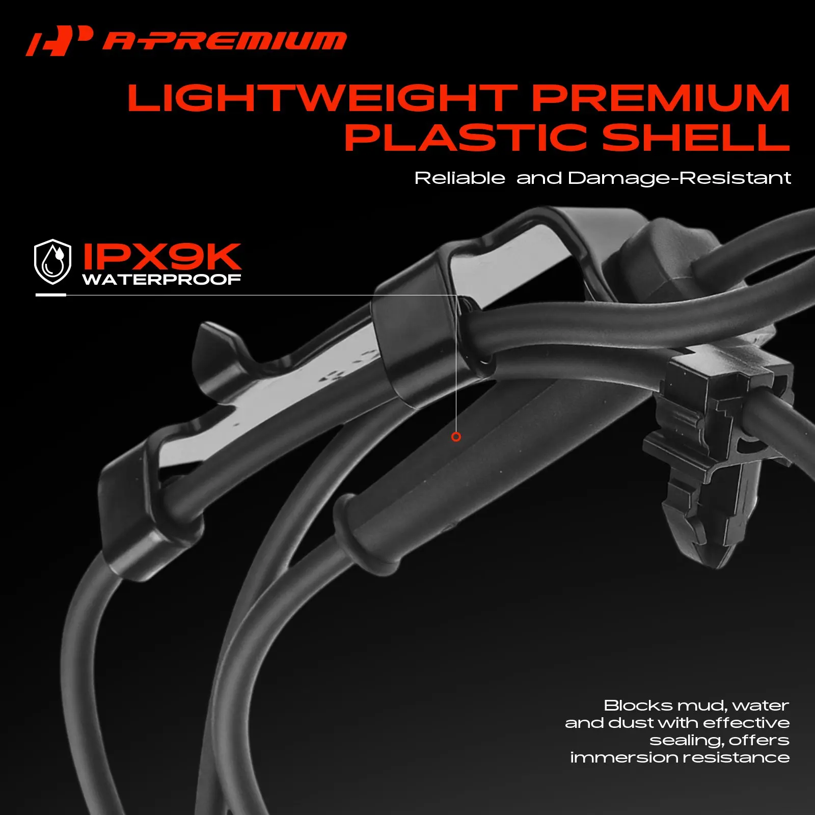 A-Premium Front Driver Side ABS Wheel Speed Sensor for Honda Fit 2009-2013 Insight 2010-2014 CR-Z 2011-2015 4