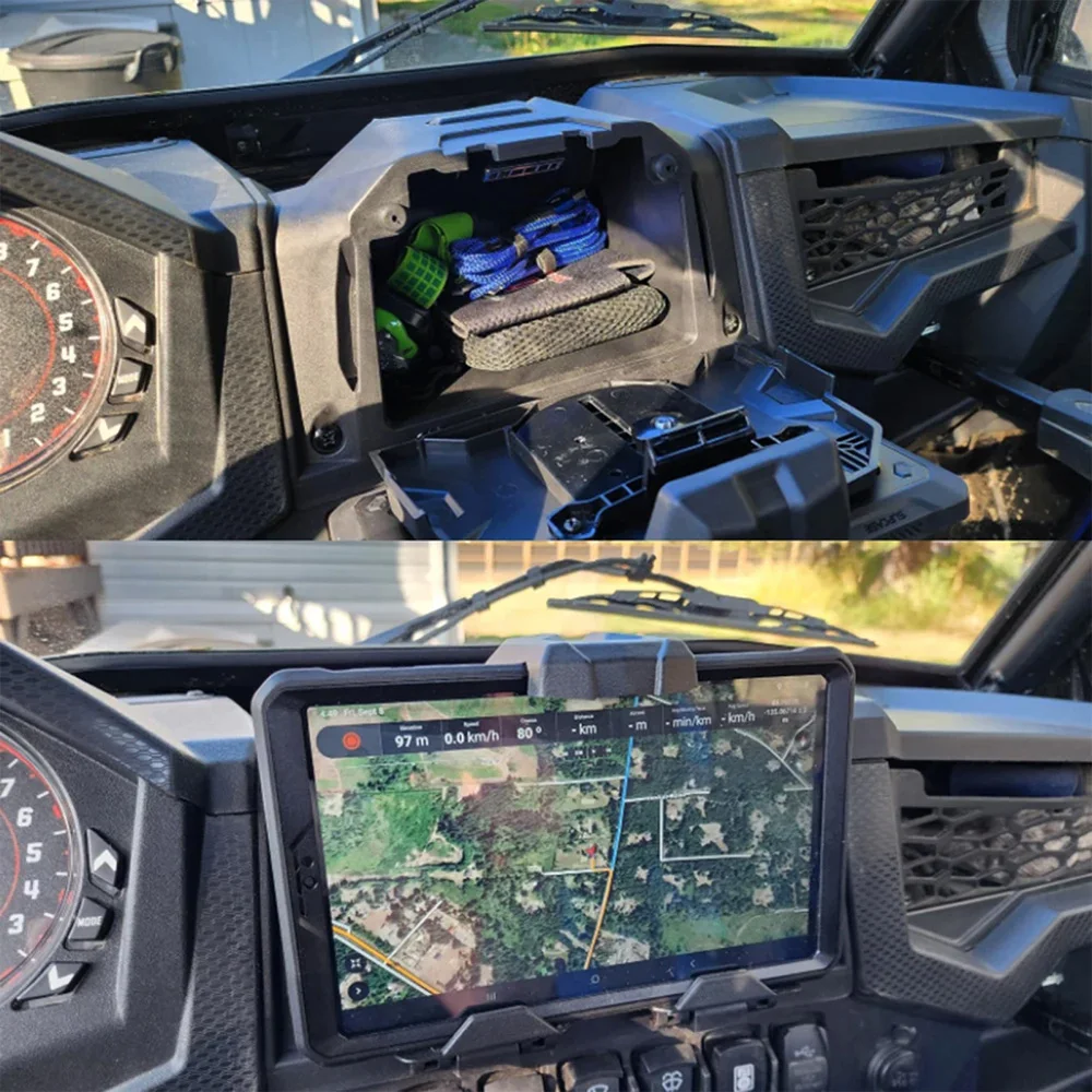 

MTKRACING GPS bracket For RZR 1000XP4 2019-2023 UTV Electric Device Tablet Holder Storage Space