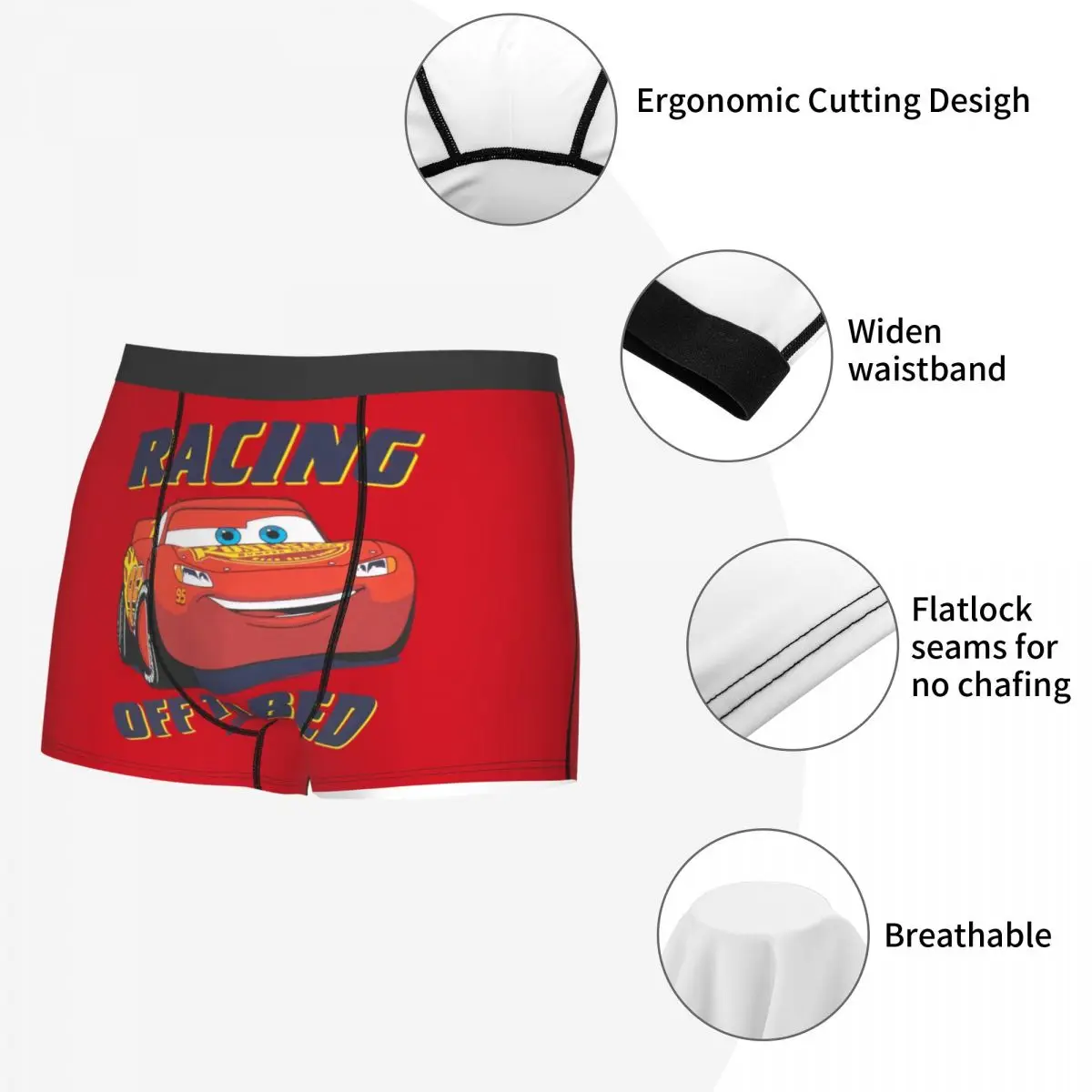 Kustom Lightning McQueen boxer celana pendek pria mobil celana dalam Fashion celana dalam