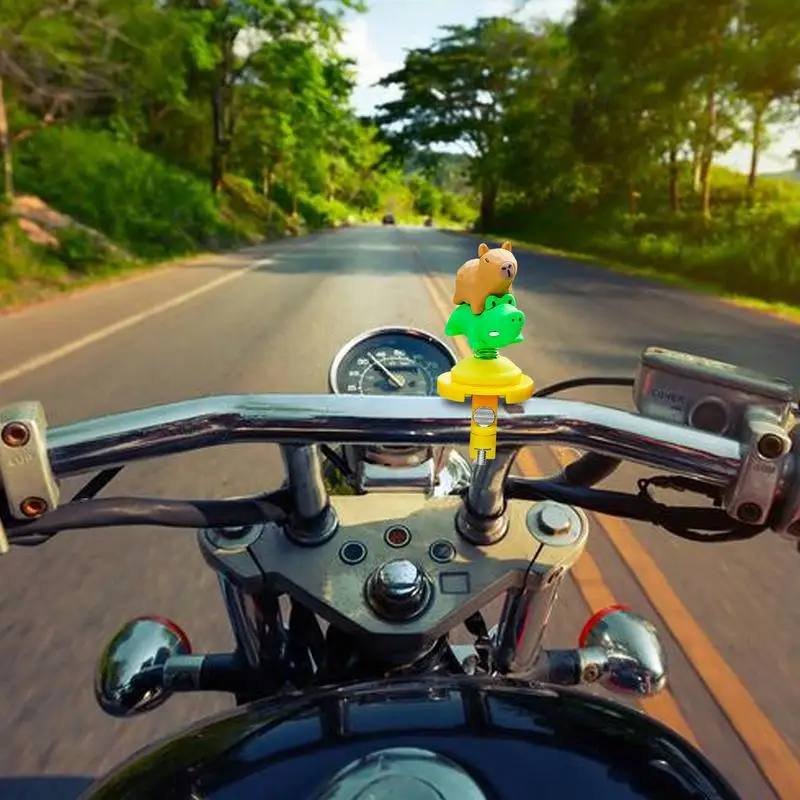 Capybara Car Decor Creative Spring Capybara Shaking Head Dashboard Figurine Cute Creative Spring Capybara Handlebar Figurine  ﻿