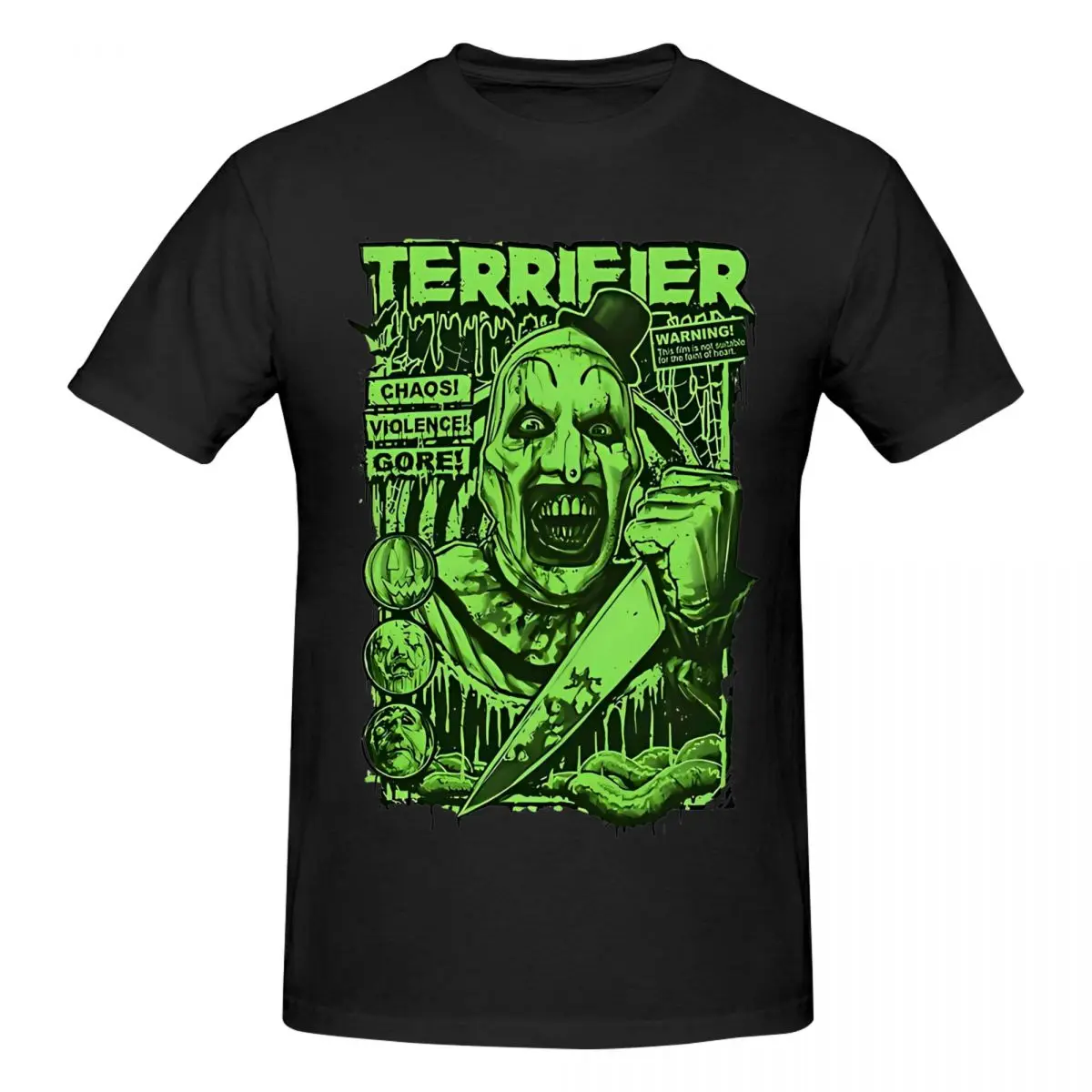 تي شيرت فيلم مرعب للجنسين قطن علوي تي شيرت مضحك رعب للهالوين برقبة دائرية وأكمام قصيرة للرجال والنساء ملابس تي شيرت