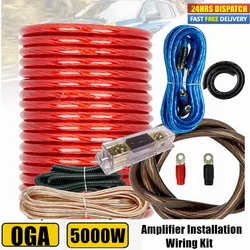 5000 Watts 0 AWG GAUGE Car Amp Amplifier Cable Wire Sub Subwoofer Wiring Kit Car Amp Power Cable Sub Wiring Install Kit