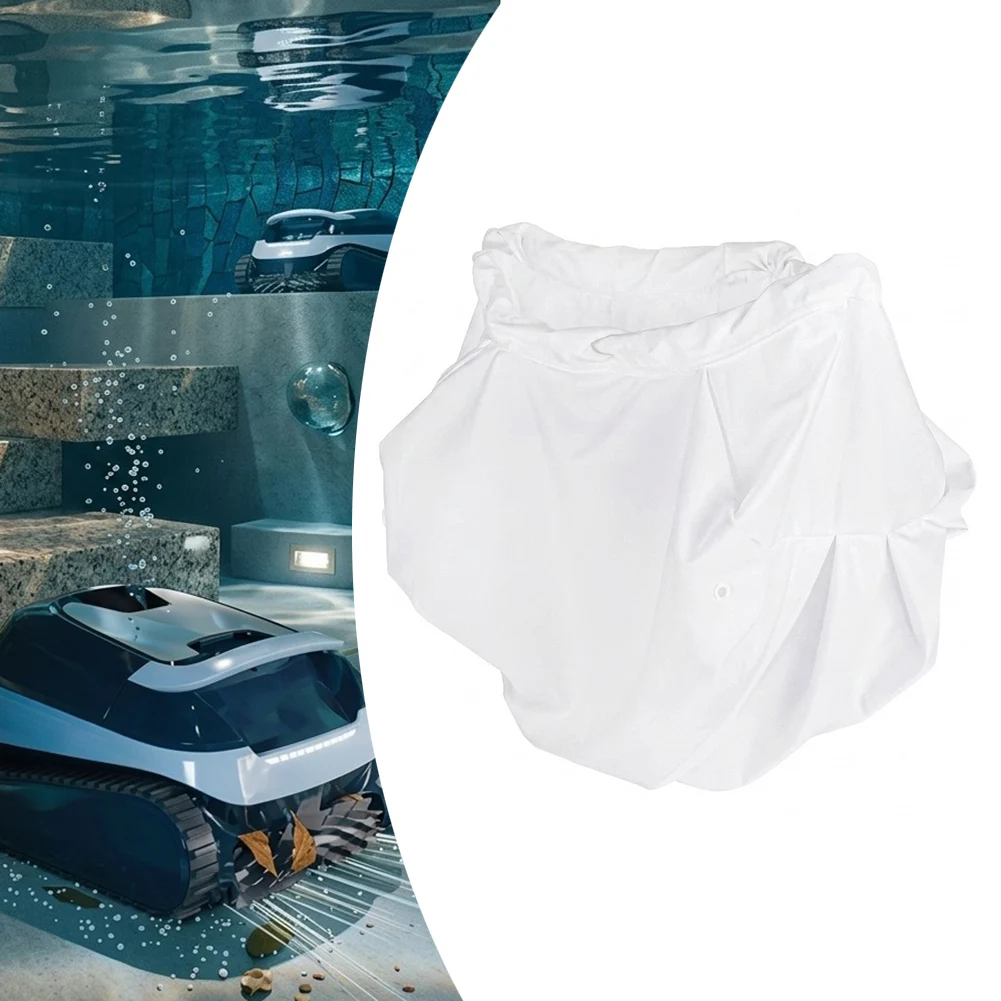 White Robotic Pool Cleaner Bag Robotic Pool Cleaner Filter Bag Captures Fine Dust And Sand Ultra-fine Filtration Fabric